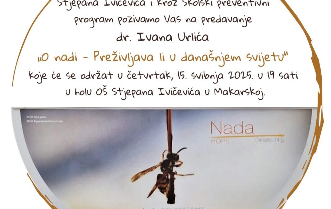 Povodom obilježavanja 30 godina djelovanja pod imenom Stjepana Ivičevića i kroz Školski preventivni program pozivamo Vas…